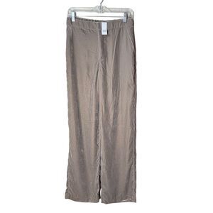 Gap Velvet Wide Leg Trousers in Mushroom Taupe NWT 6 Tall